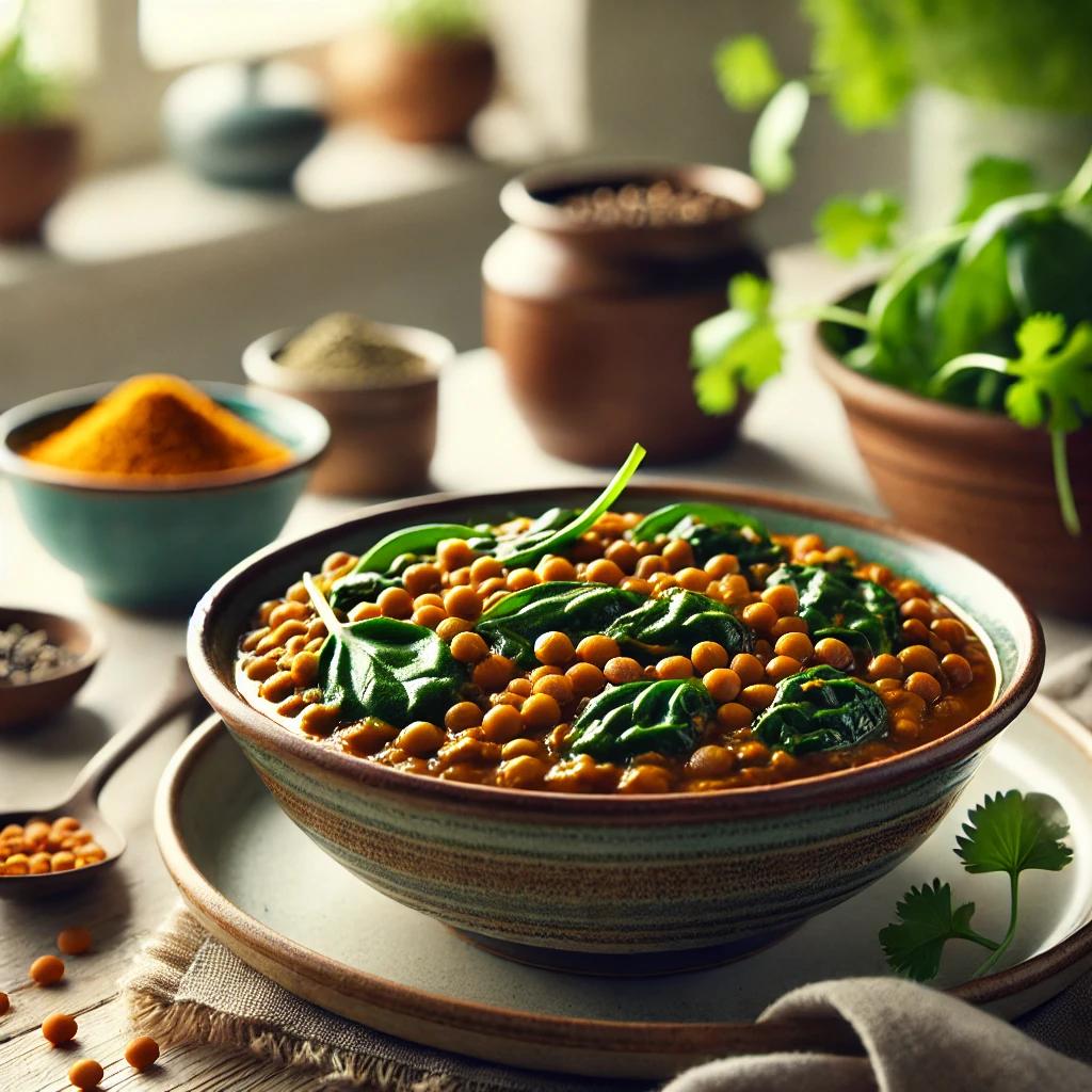 Lentil and Spinach Curry